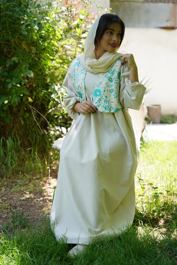 پیراهن بلند زنانه طرح دار